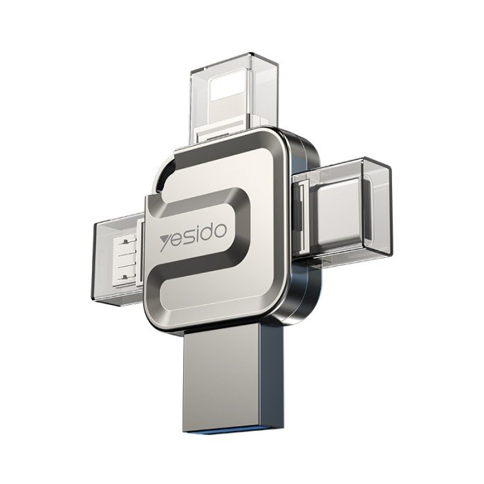 FL15 4-in-1 Flash Drive, USB 3.0 Port, Read Speed 110 MB/s, 16 GB