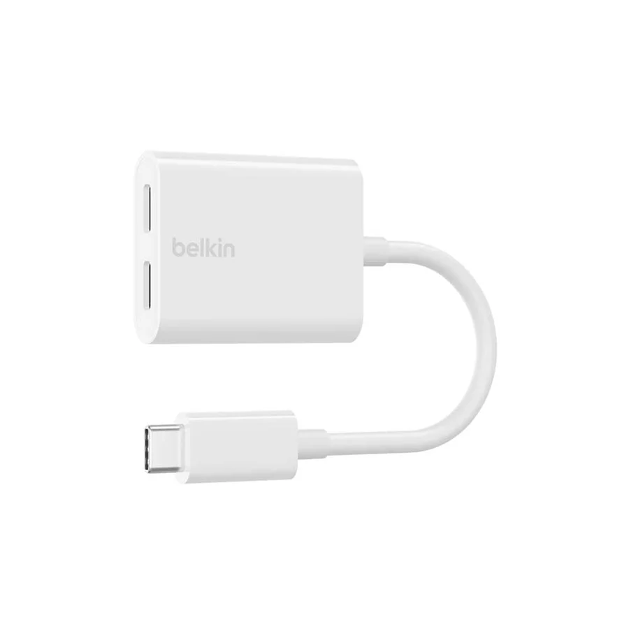 belkin وصلة بيلكن تايب سي منفذين للايباد - ابيض