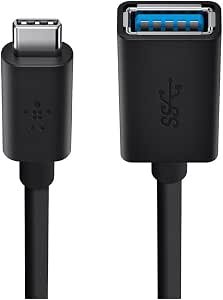 محول Belkin USB 3.1 Gen 1 من النوع A أنثى إلى النوع C ذكر