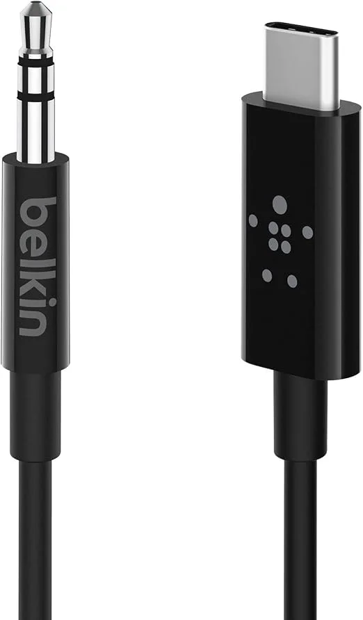 كابل صوت Belkin Rockstar 3.5 مم مع موصل USB-C
